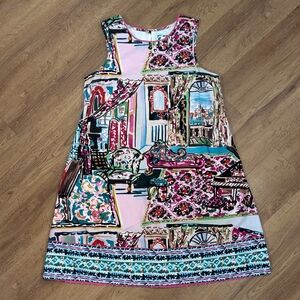 Anthropologie Summer Dress Watercolor Print size M